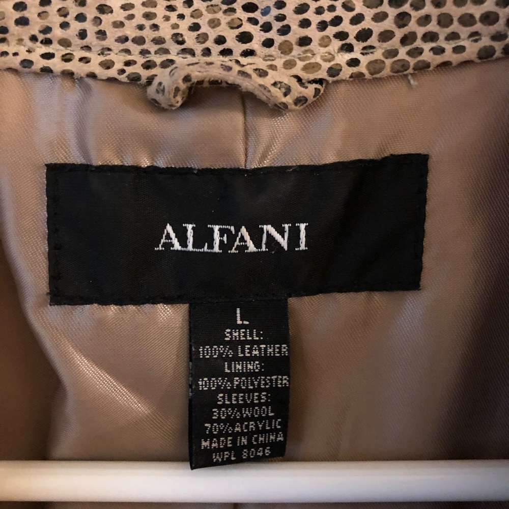 Alfani leather/sweater jacket